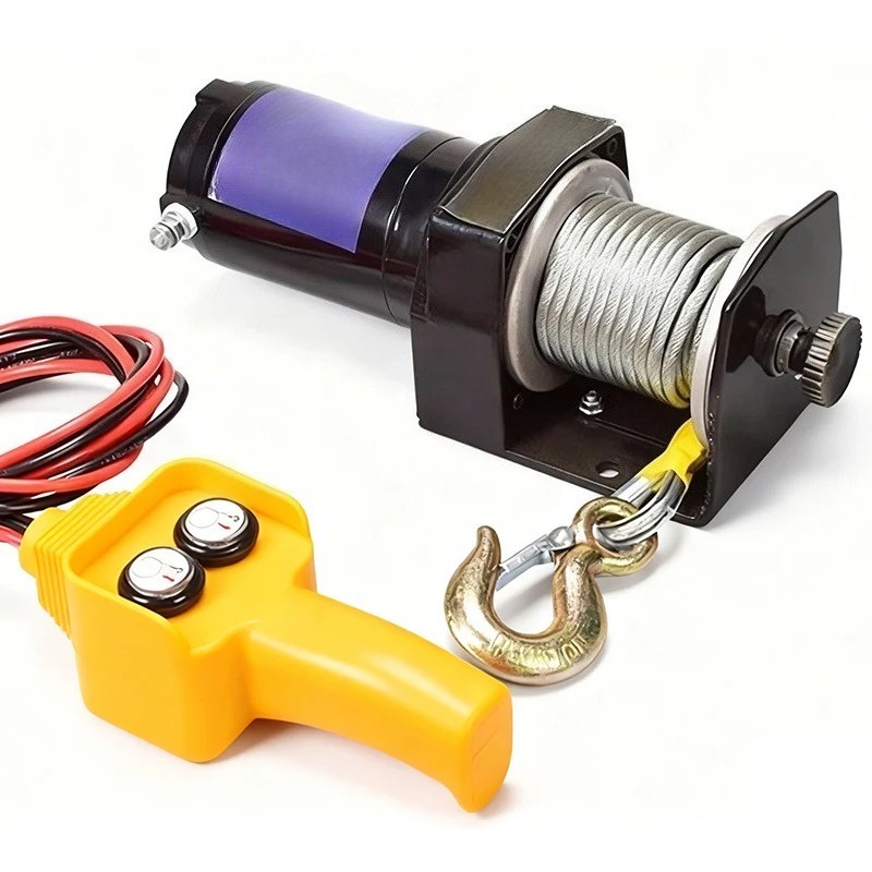 Atv Winch 3000Lb - Портативная электрическая лебедка 12В/24В, тяговое усилие