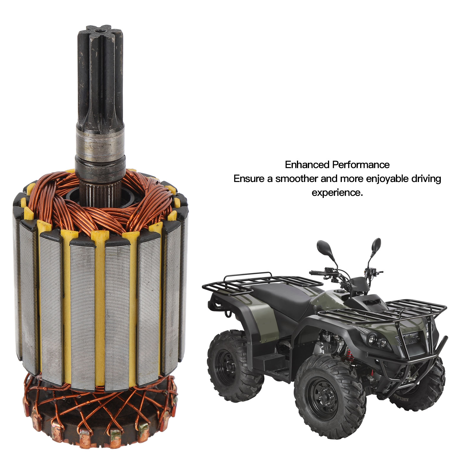 Atv Winch 3000Lb - Ротор двигателя лебедки DC12V, металлический, простая