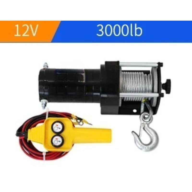 Портативная электрическая лебе – обзор и цена Atv Winch 3000Lb